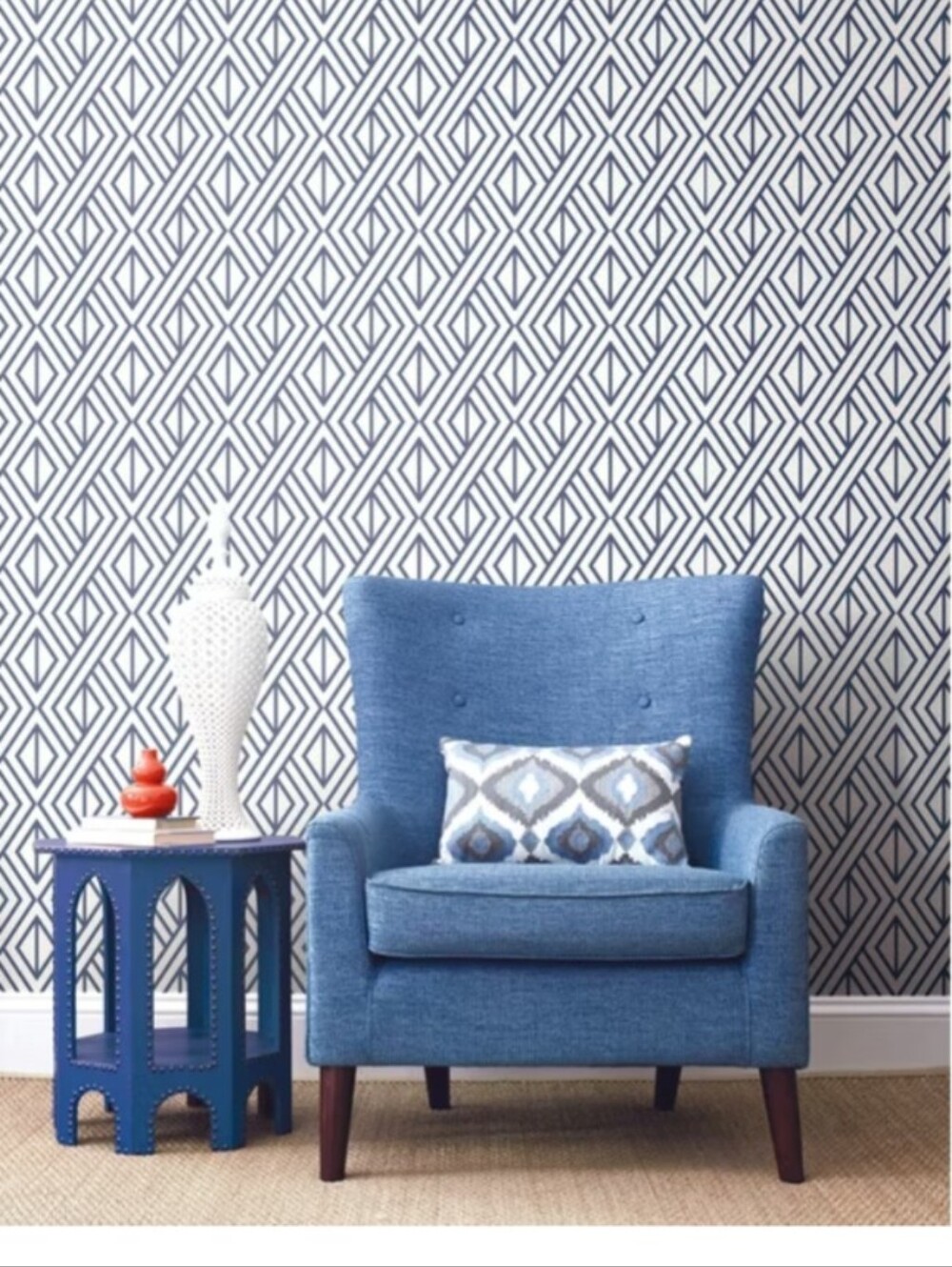Nextwall Wallpaper NW 30106 Lot 32 Navy